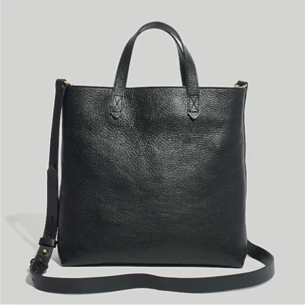Madewell Crossbody Leather Zip-Up Medium Tote - Picture 3 of 16